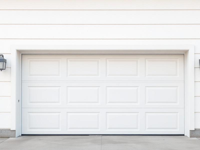 Cross-section of insulated garage door panel showing polyurethane foam insulation layers